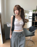 Oat Lace Ribbed Sleeveless