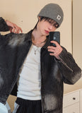 Darts Wrinkle Washing Denim Jacket