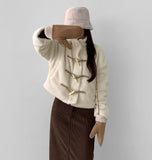 Teddy Bear Collar Winter Point Duffle Jacket