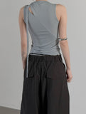 Carre Scarf Slit Sleeveless