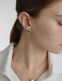Ice Cushion (W) Wide One-Touch Earrings
