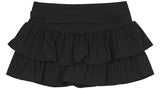 Duck tiered mini skirt