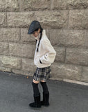 Jad mink fur zip-up