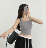 Halterneck Sexy Ribbed Crop Sleeveless
