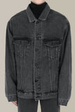 Oversize denim jacket Gray