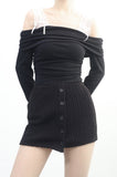 Elda Button Knit Skirt