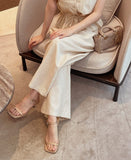 Bena Linen Sleeveless Banding Pants Set