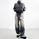 Lilnen washing denim pants