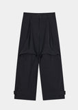 24SS DOUBLE TUCK TAB NYLON PANTS