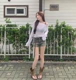 Buckle Two-Way Middle Suede Flip-Flops Boots