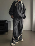 Stung Leather Track Balloon Zip-Up