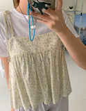 Gark Flower Nylon Sleeveless Blouse