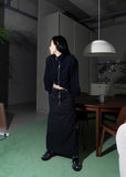WAIST FOLD SLIT LONG SK