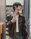 Shane Curved Leather Jacket