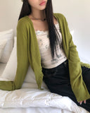 Pairing Frill V-Neck Knit Cardigan