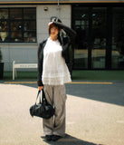 [MADE] Bellic See-through Punching Lace Hooded Cardigan