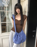 Toring Check Shirring Ribbon Shoulder Cross Bag