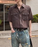 Rodin Wrinkle Two-Pocket Short Sleeve Shirt
