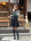 Roku flared knit mini skirt