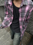 Summer check board cutting shirt