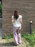Zimmer Nylon Color Matching Wide Banding Pants