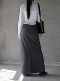 Reme Wrap Belt Layered Skirt