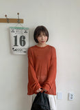 [unisex] Simty Linen Punching Over Knit