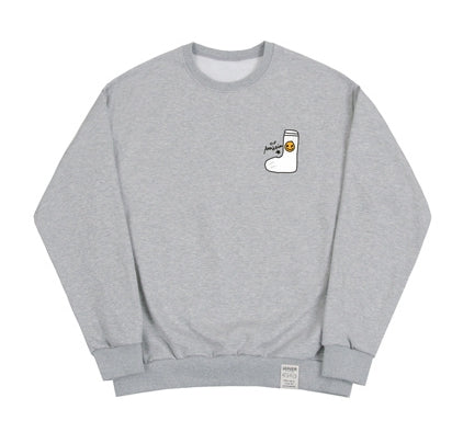 [GRAVER]★SOCKS DRAWING SMILE LOGO SWEATSHIRT GRAVER(グレーバー) - ソックスドローイングスマイルロゴ