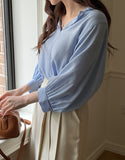 Halo Half-Open Collar Blouse
