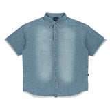 WASHED DENIM HALF SHIRT