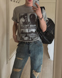 Freeze Overfit Printing Short Sleeve T-shirt