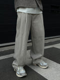 Solid Two-Tuck Cotton Pants