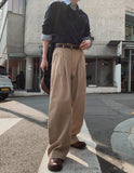 Merries Pintuck Banding Wide Pants