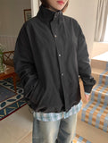 [unisex] Codendi Two Way String Color Matching High Neck Over Night Jacket