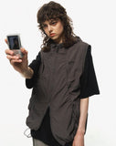 Shirring Hood Vest