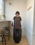 [unisex] Laryuki Pintuck Denim Wide Pants