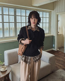Croa Cable V-Neck Crop Knit