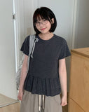 Hatsumi dot frill short sleeve tee
