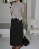 Nais Frill Layered Round Long Sleeve T-Shirt