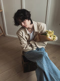 Knittle move linen blouson jacket