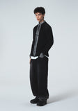 ROUGH WASHED HIGH NECK ZIP-UP CARDIGAN