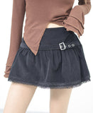 Enr Corduroy Lace Skirt