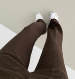 Corduroy Brushed Long Bootcut Banding Pants