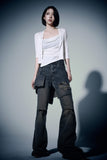 Layered Flare Jeans