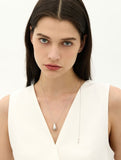 [Premium Plating] Champagne Full Moon AB(W) Big Bowl Long Necklace