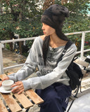 Nar Off Shoulder Loose Fit Pile Sweatshirt