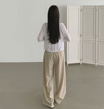 Linen Banding Wide Pants
