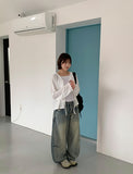 [unisex] Zenly Curve Denim Balloon Pants