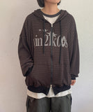 Choheed two-way stripe hood zip-up