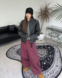 Ennis Leather Patch Waffle Beanie